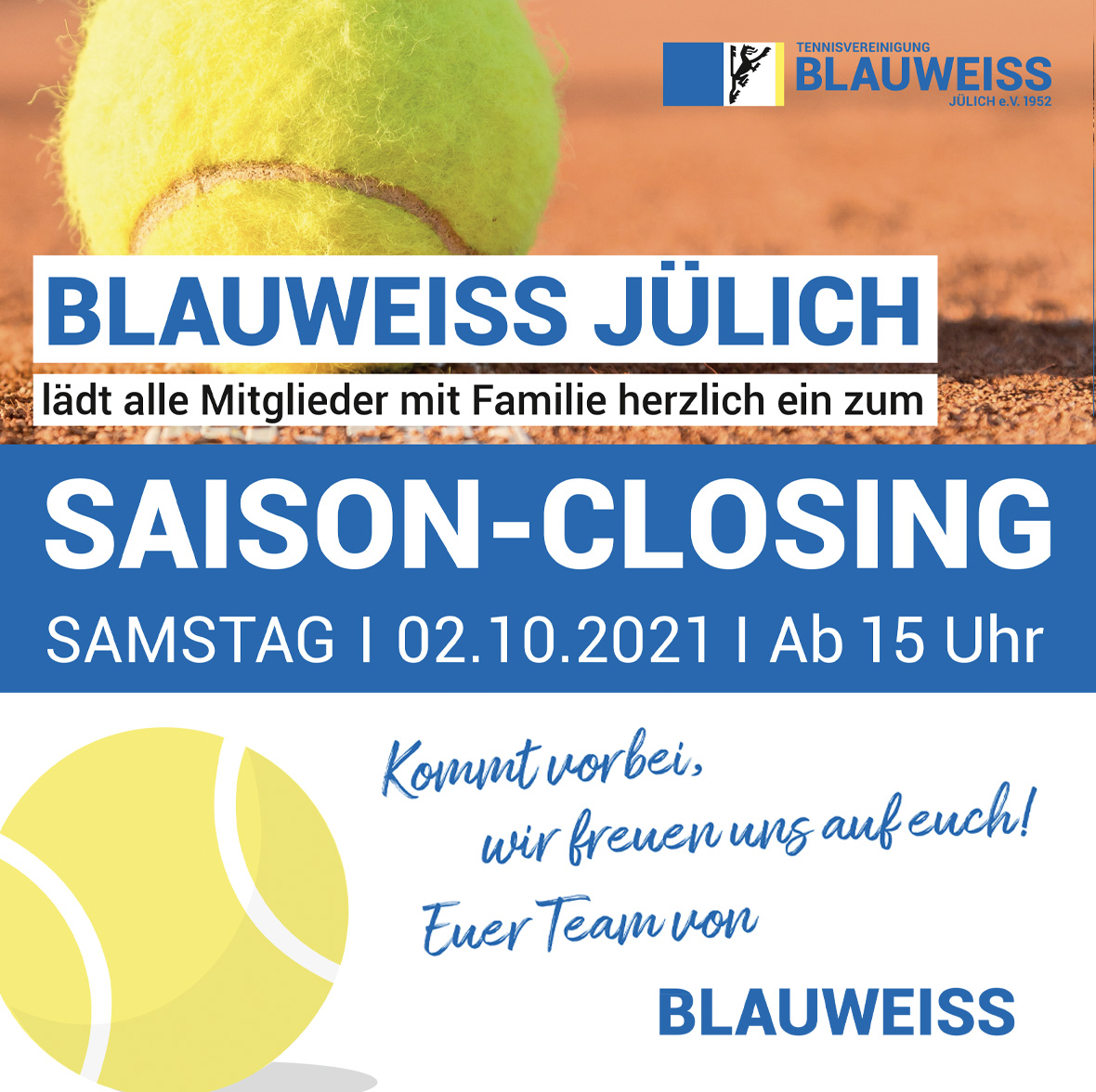 Saison-Closing am 02.10.2021