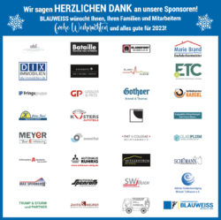 Danke Sponsoren und Freunde von BLAUWEISS