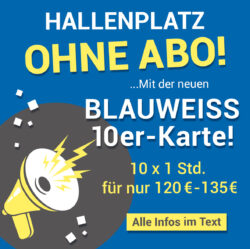 Aktion Hallenplatz ohne Abo