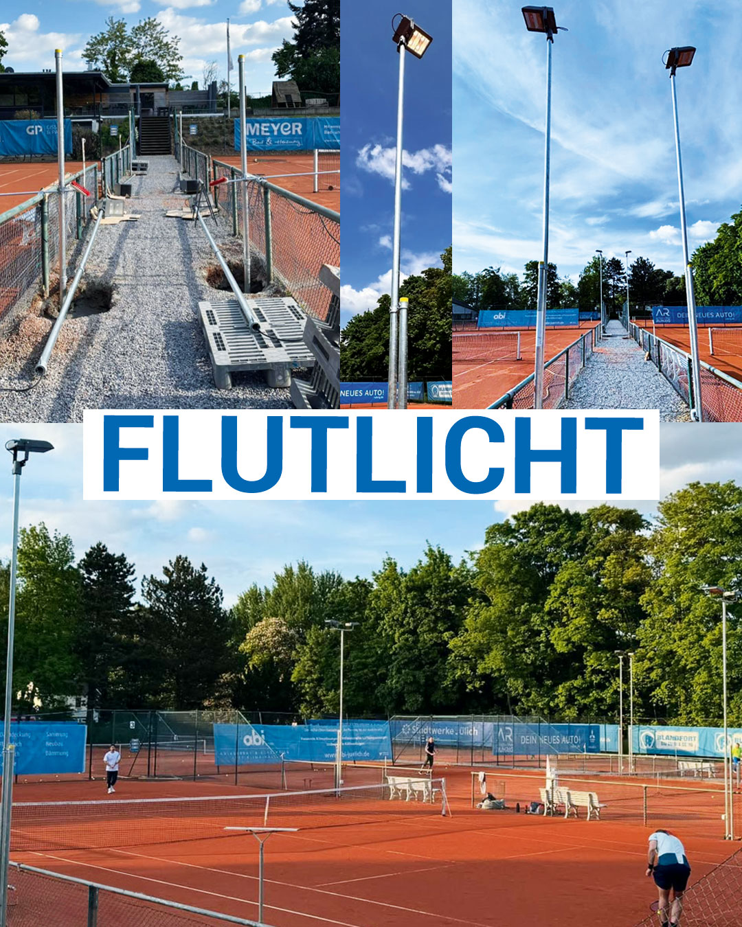 NEUE FLUTLICHTANLAGE NEUE FLUTLICHTANLAGE