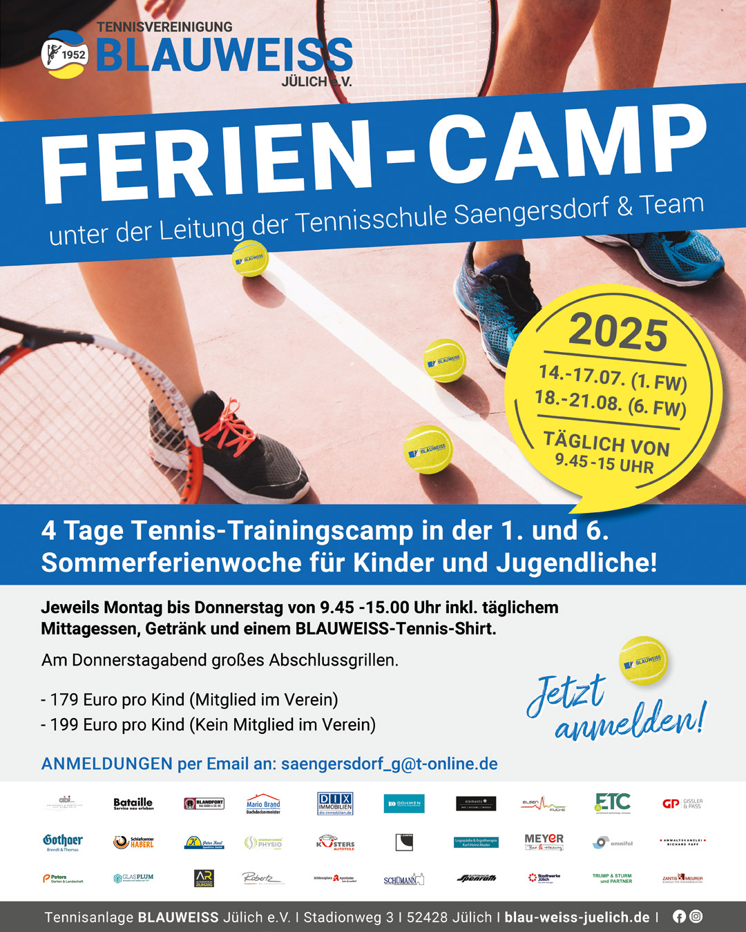 Sommer, Sonne, Tenniscamp! Sommer, Sonne, Tenniscamp!
