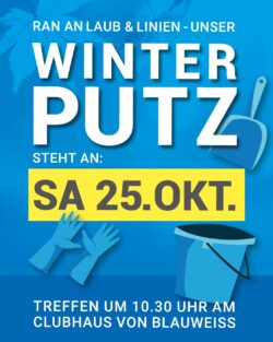 Termin BLAUWEISS WINTERPUTZ am 25.10.2025